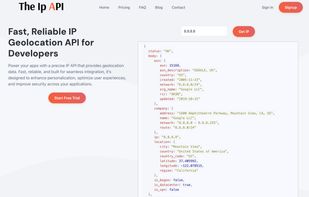The IP API screenshot 1