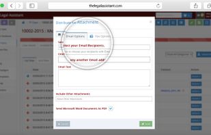 Attachment distribution via email/fax or hardcopy.