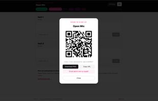 Unique Qr Code to be added to list for Open Mic Night