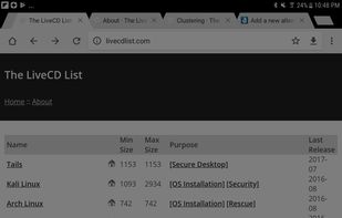 The LiveCD List screenshot 1