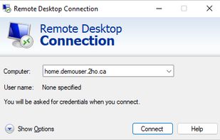Accessing your remote desktop over your encrypted connection.