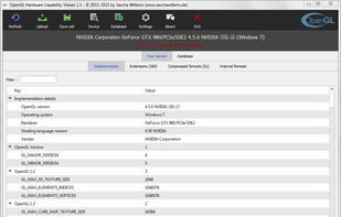 The OpenGL Hardware Capability Viewer screenshot 1