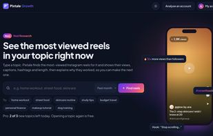 Dark mode - Reel Research Page / Discover page