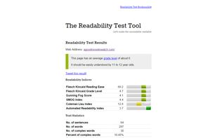 The Readability Test Tool screenshot 1