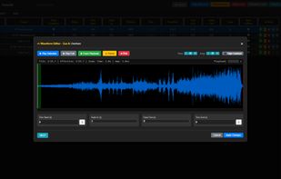 Waveform editor for simple fades and trims