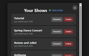 Extension Load Screen. Open/save locally or Google Drive.