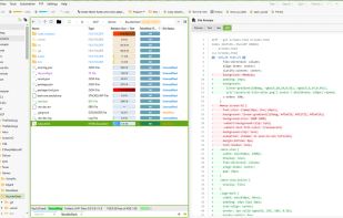 Listview + Treepane + Git info + Git diff
