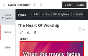 Lyrics on phone
