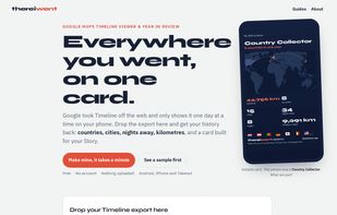 Drop your Google Maps Timeline export onto the page: it's read in your browser and nothing is uploaded