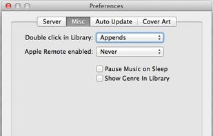 Preferences window showing the 'Misc.' tab