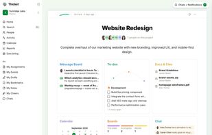 A project's home: six tools, one calm page.