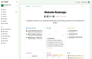 A project's home: six tools, one calm page.