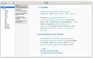 ? Auto-save
? Live Previews
? Typewriter Scrolling
? Full Screen Editing
? Focus Mode
? Multiple Export Formats: PDF, ePub, docx, WriteFreely, Ghost, WordPress, and more
? Multiple Import Formats: ePub, docx, HTML, and more

If anything goes wrong, it’s probably because we implemented it wrong. We’re not liable for lost files or damage to your machine!