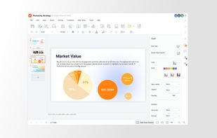 Build and refine presentations in a browser using flexible layouts, visual elements, and collaborative tools.