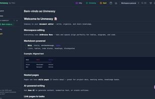 Unmessy pages are rich markdown pages, with monospace font, that allow for incredibly rich layouts with the simplicity of markdown.