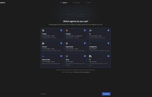 Setup asks which coding agents you use and turns on the ones you pick.