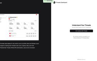 Threads Dashboard screenshot 2
