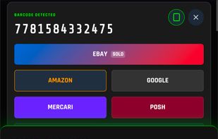 A built-in profit calculator that computes net earnings by deducting item cost and platform fees from the sale price.