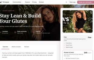 ThrivSpace creator platform & community front page