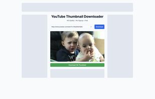 Clean desktop interface showing YouTube thumbnail download in action. Features a simple URL input and instant thumbnail preview with HD download option.