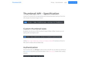 Thumbnail API screenshot 2