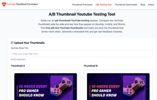 A/B Thumbnail Youtube Testing Tool