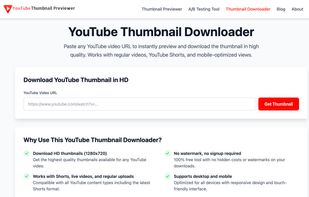 YouTube Thumbnail Downloader