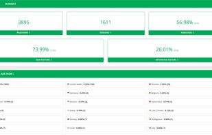 Website data dashboard