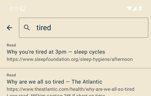 Full-text search across content and notes