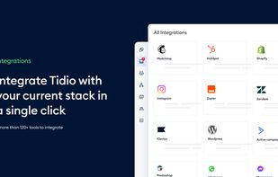 Integrate Tidio with your current stack in a single click