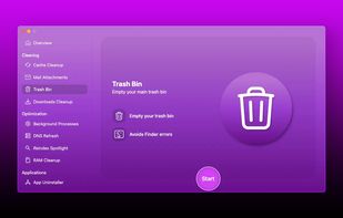 Empty trash bin feature