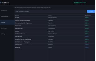 Game profiles pre-configured for CS2, Valorant, Fortnite, Apex Legends, Overwatch 2 and more