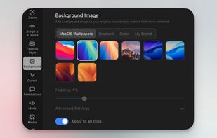 Add text, arrows, shapes, and highlights directly to screen recordings.