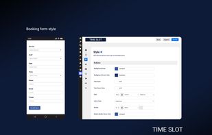 Style the WordPress booking form with controls for colors, buttons, and more