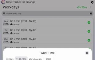 Time Tracker for Ridango screenshot 1