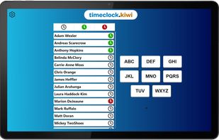 Timeclock Kiosk with Simple filter