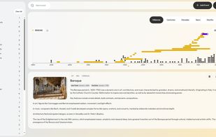 A look at the TimeGlide timeline maker with an event selected