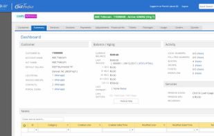 Customer Account Summary Screen

Where all aspects of the customer account are available to the user, providing quick access to your customer's info.
