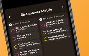 "Easy To Prioritize"

Eisenhower Matrix View (Mobile)
Drag & Drop Organization