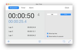 When accurate measurement is essential you can rely on Timer, in addition to accuracy, you will find a lot of useful features: the stopwatch lets you check elapsed time using the Lap property; the timer can be optionally repeated so that you can specify an action occurring after a specific amount of time or an action that repeat every specific amount of time; the alarm clock allows you to choose between the 12-hour format or the 24-hour format and optionally can show you the remaining time; the clock is a convenient watch with large digits with, optionally, the indication of the current date.
