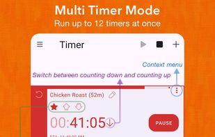 TimerDash by BananaSkinz: Screenshot of 12 timers running at once