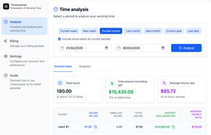 Timescanner screenshot 1