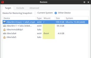 TimeShift screenshot 1
