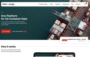 Container Tracking System - TimeToCargo - Main Page