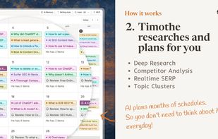 Timothe researches and plans articles strategically for you.