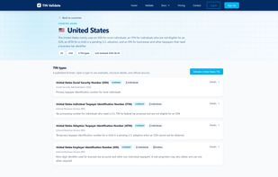 Supported country documentation example (US)