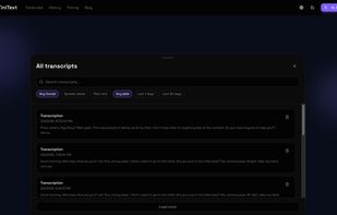 Transcriptiuon History