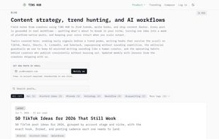 Blog - Practical content strategy guides covering trend hunting, AI workflows, hooks, repurposing, and platform-native creator growth.
