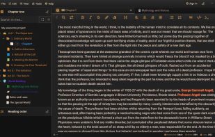 Main writing interface