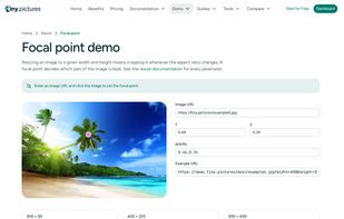 Crop around a focal point or let face detection choose